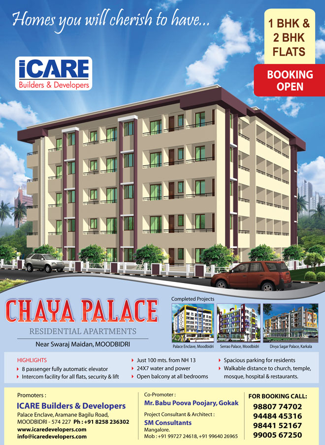 Chaya Palace - Project bu ICARE Buildes in Moodbidri